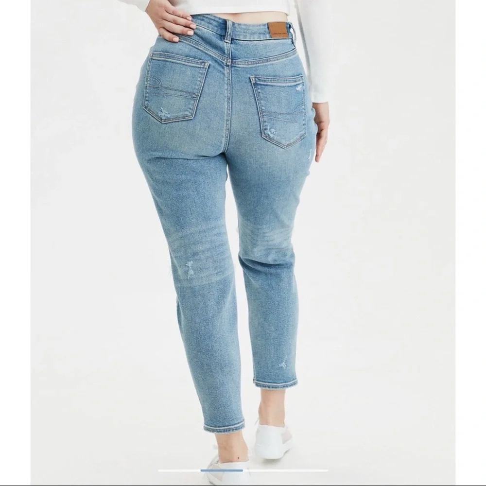 American Eagle | mom stretch ripped curvy jeans - Picture 2 of 6